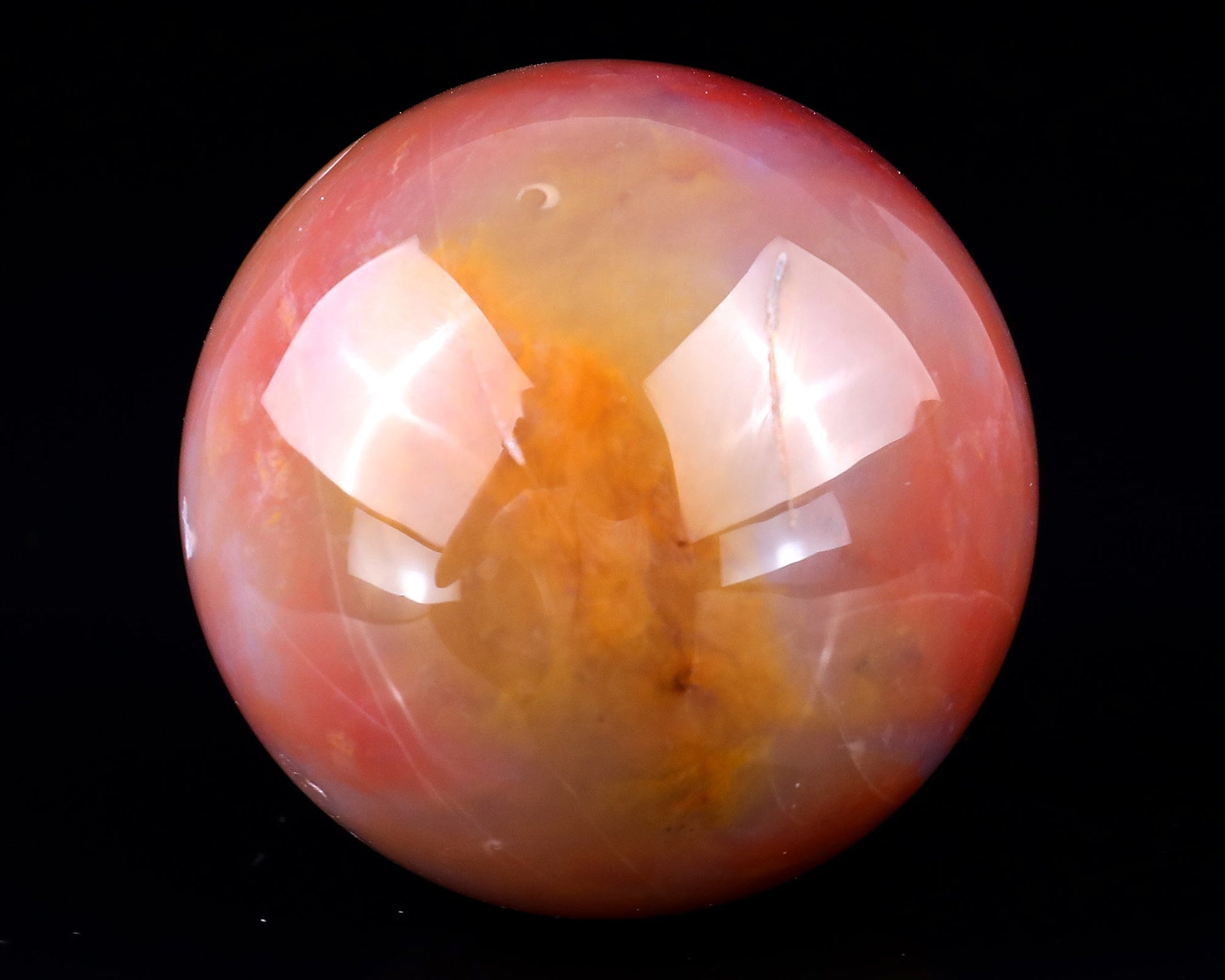 Nicedony 70mm Chalcedony Hand Carved Crystal Sphere - View 3