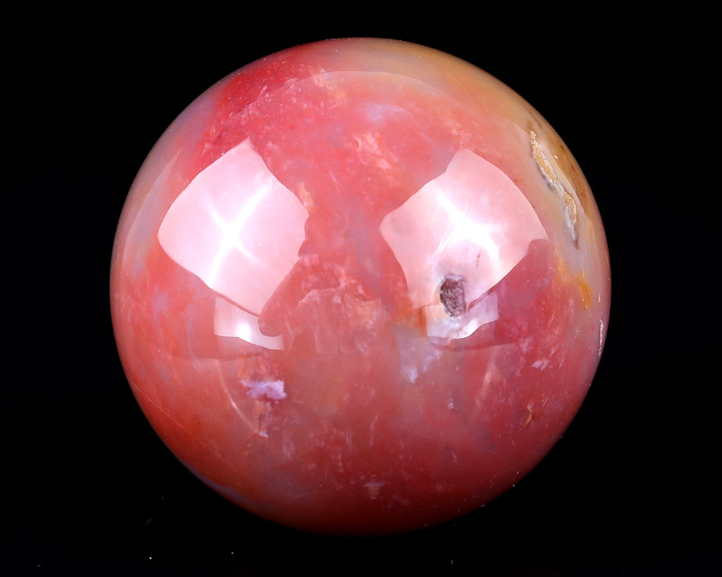 Nicedony 70mm Chalcedony Hand Carved Crystal Sphere - View 4