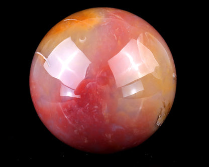 Nicedony 70mm Chalcedony Hand Carved Crystal Sphere - View 5