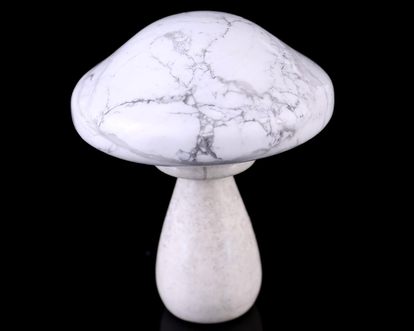 Nicedony 70mm Howlite Hand Carved Crystal Mushroom Sculpture - View 3