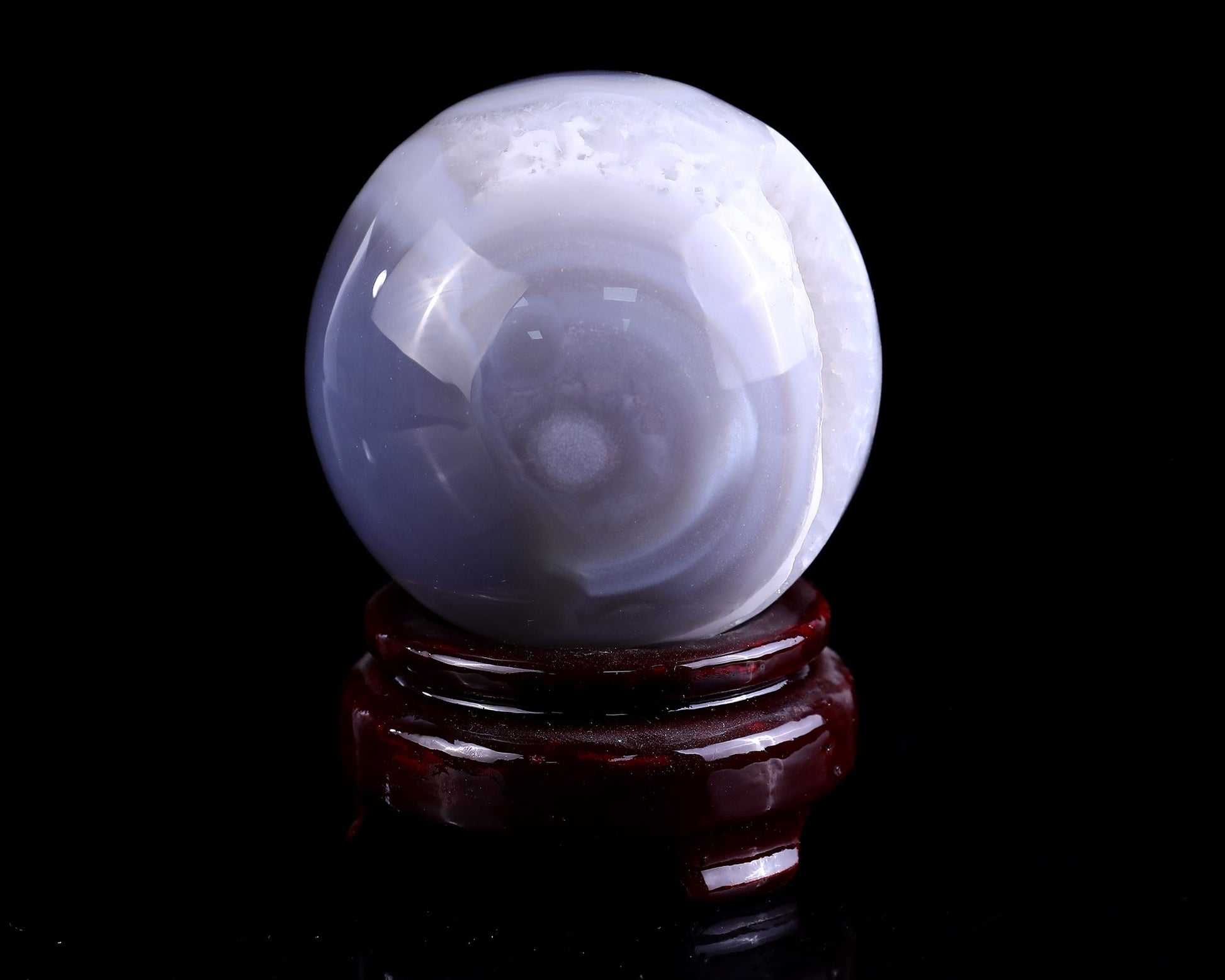 Nicedony 75mm Geode Agate Hand Carved Crystal Sphere - View 2