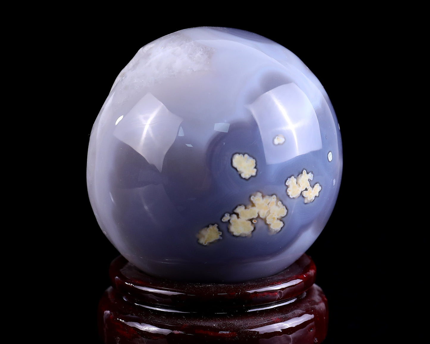 Nicedony 75mm Geode Agate Hand Carved Crystal Sphere - View 3