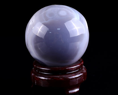 Nicedony 75mm Geode Agate Hand Carved Crystal Sphere - View 5