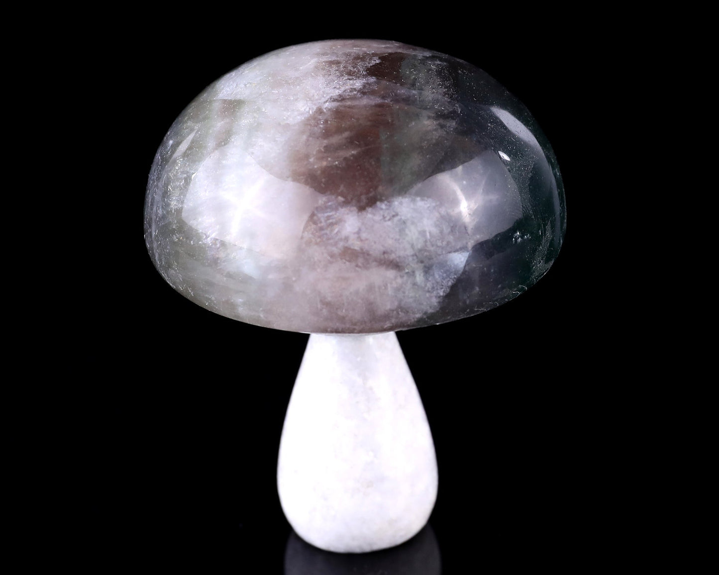 Nicedony 77mm Fluorite Hand Carved Crystal Mushroom Sculpture - View 3