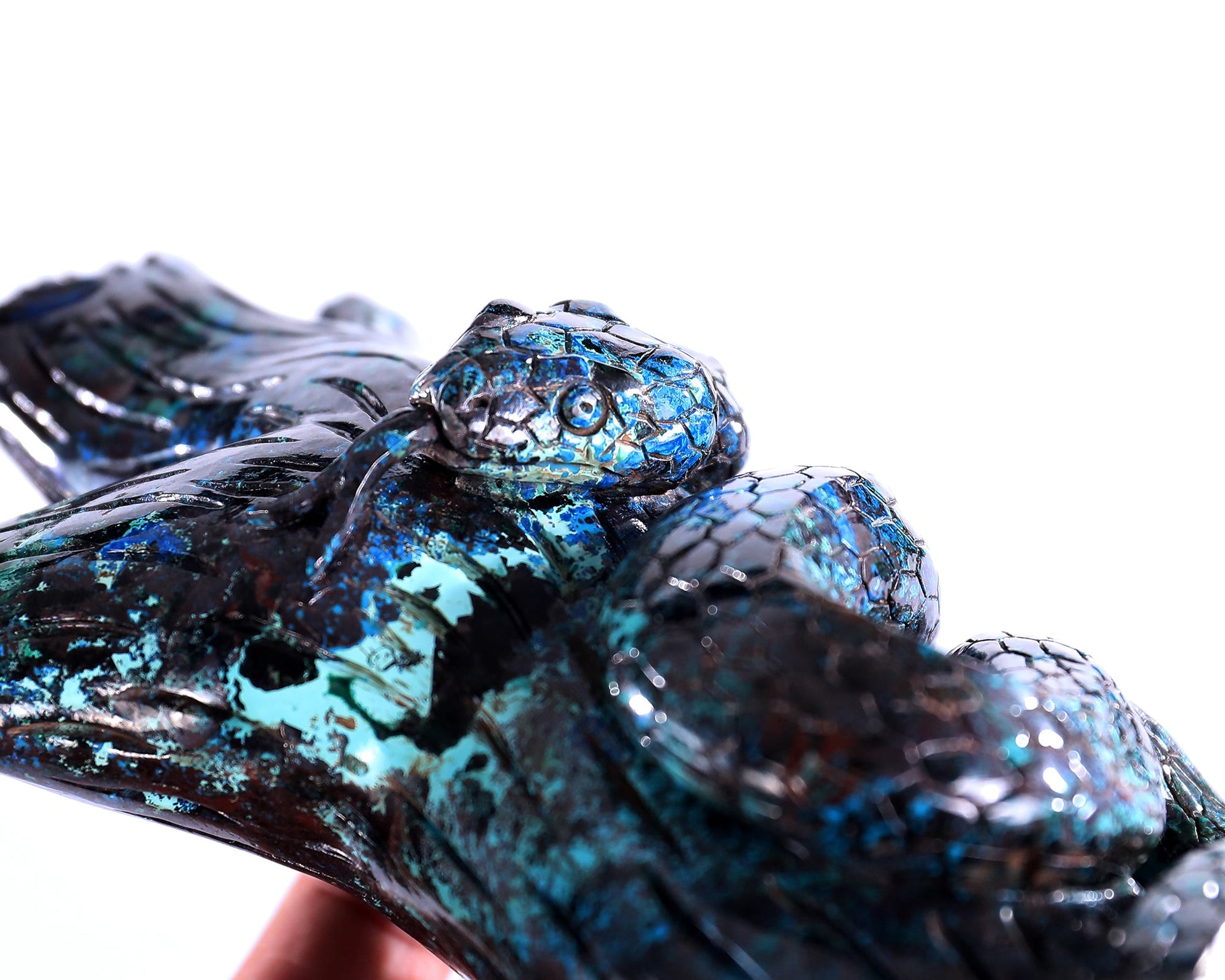 Nicedony 8.0" Phoenix Stone Hand Carved Crystal Snake Sculpture - View 8