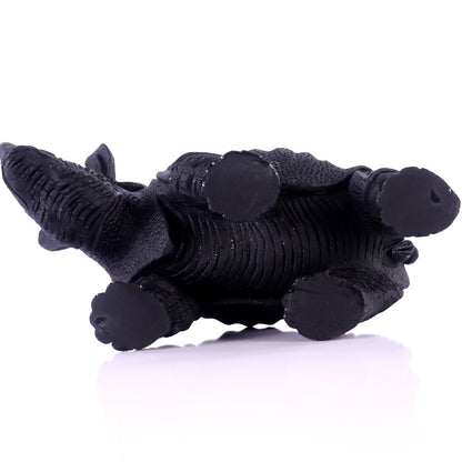 Nicedony 8.3" Black Obsidian Hand Carved Crystal Rhinoceros Sculpture - View 6