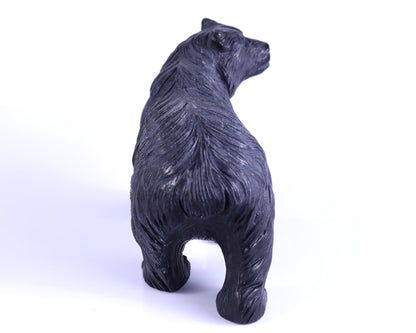 Nicedony 8.7" Black Stone Hand Carved Crystal Polar Bear Sculpture - View 3