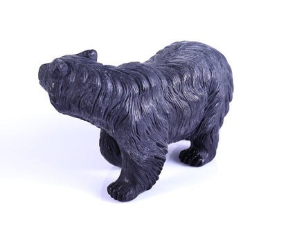 Nicedony 8.7" Black Stone Hand Carved Crystal Polar Bear Sculpture - View 8