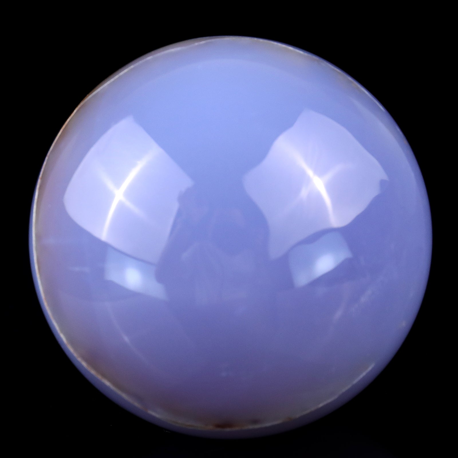 Nicedony 80mm Blue Chalcedony Hand Carved Crystal Sphere - View 6