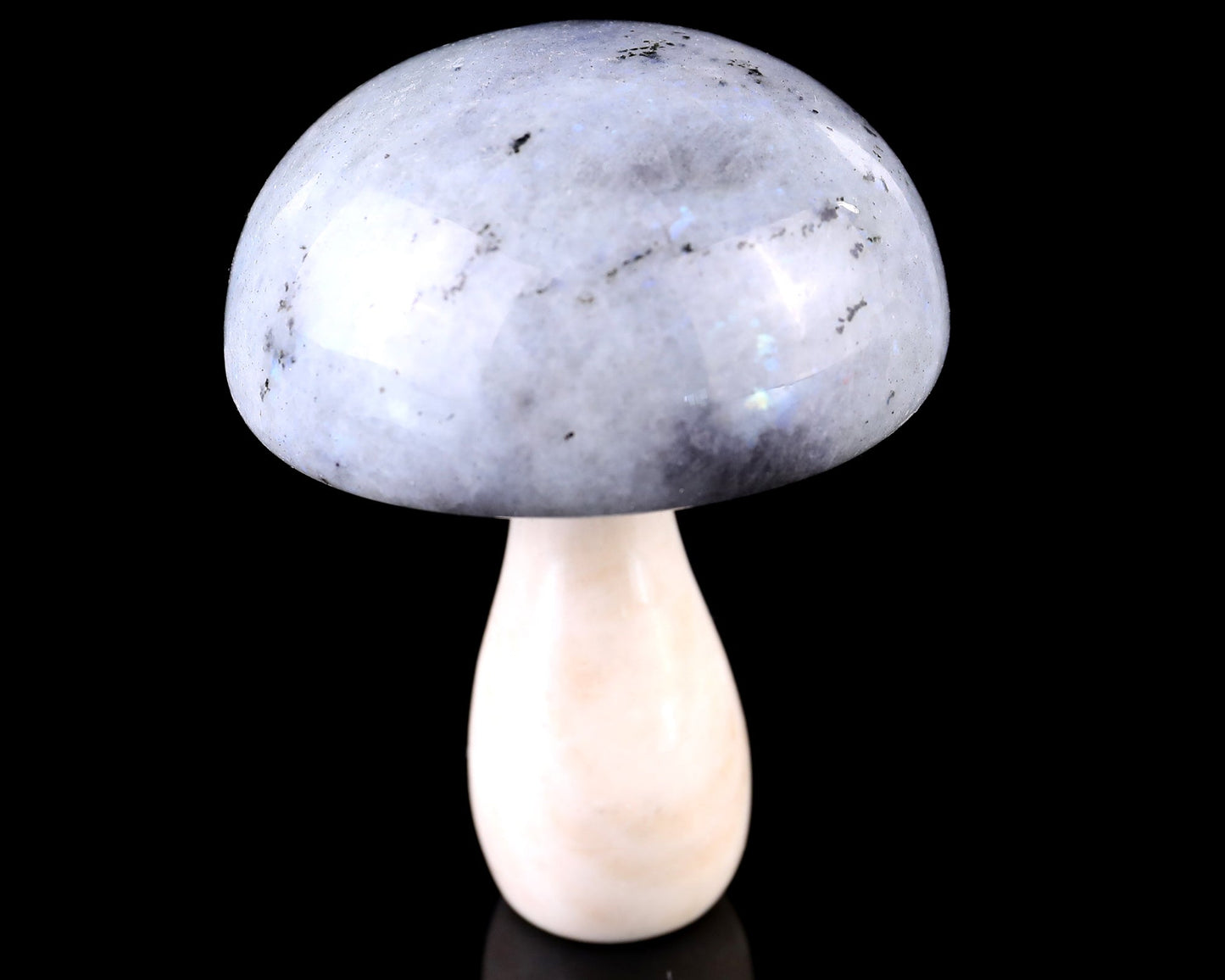 Nicedony 80mm Labradorite Hand Carved Crystal Mushroom Sculpture - View 2