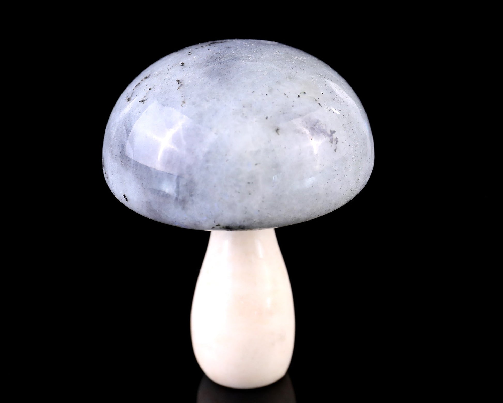 Nicedony 80mm Labradorite Hand Carved Crystal Mushroom Sculpture - View 6