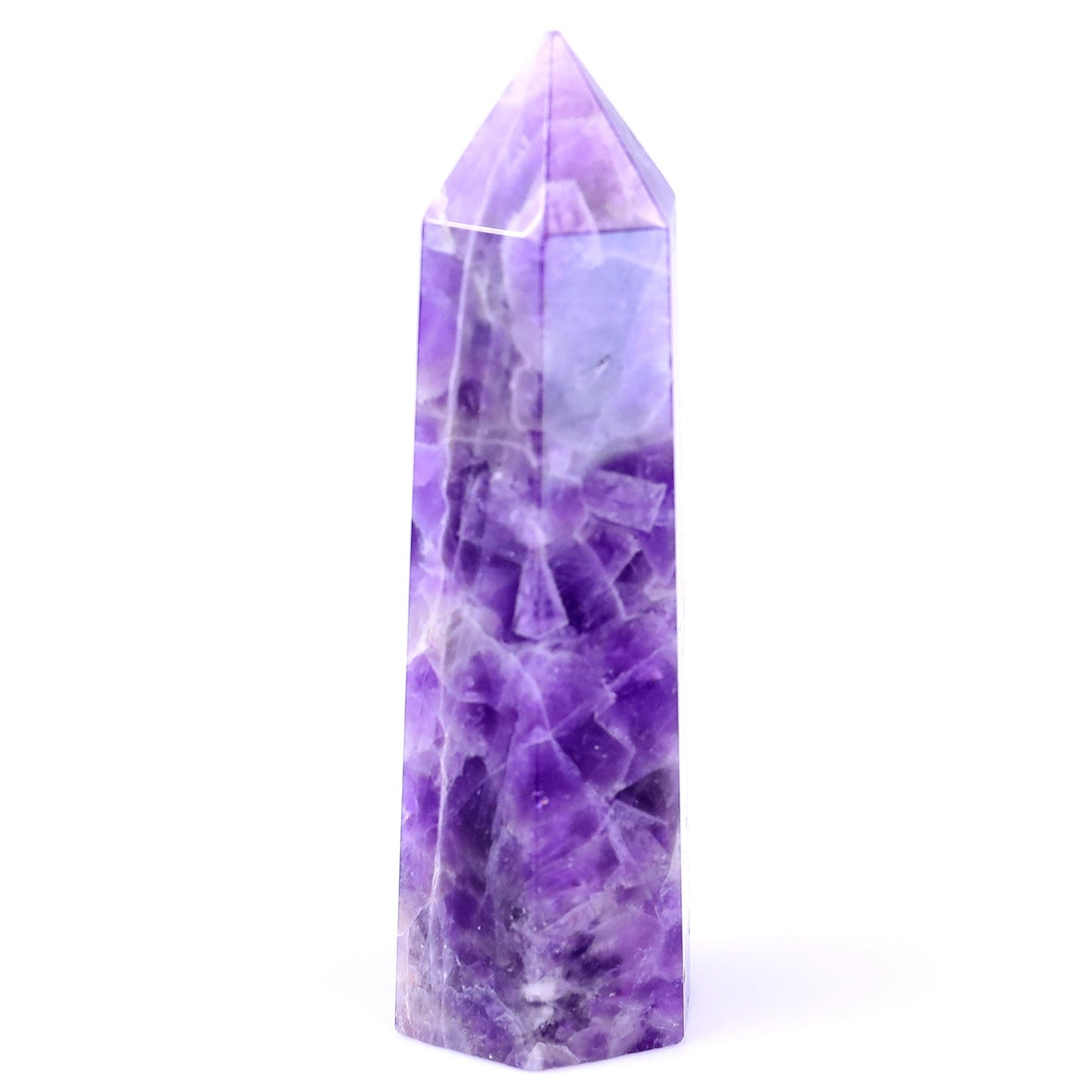Nicedony 82mm Dream Amethyst Hand Carved Crystal Point - View 2