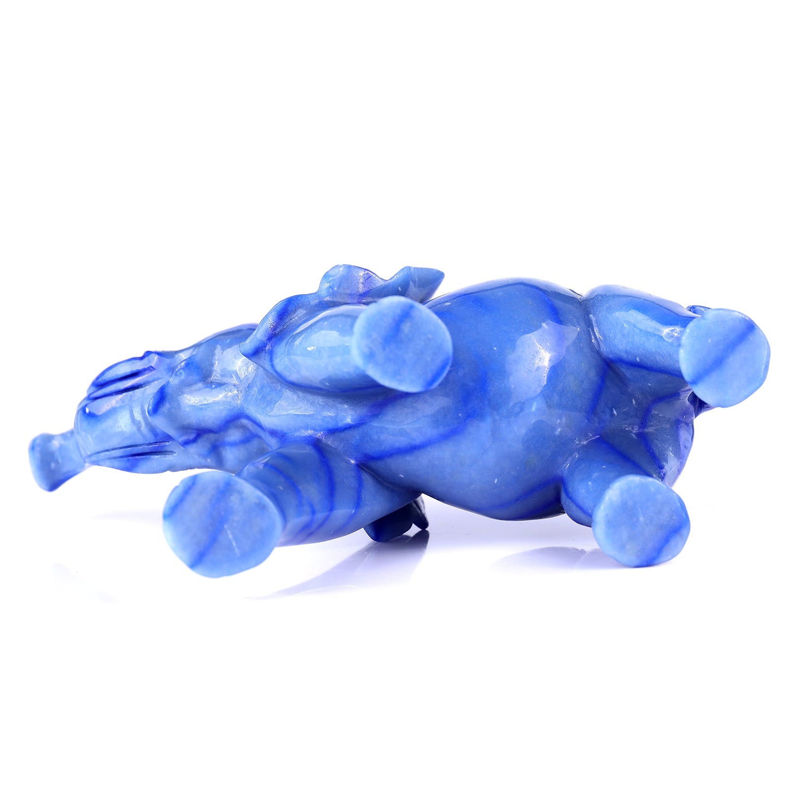 Nicedony 9.1" Blue Aventurine Hand Carved Crystal Elephant Sculpture - View 6