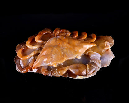 Nicedony 9.4" Chalcedony Hand Carved Crystal Crab Sculpture - View 8