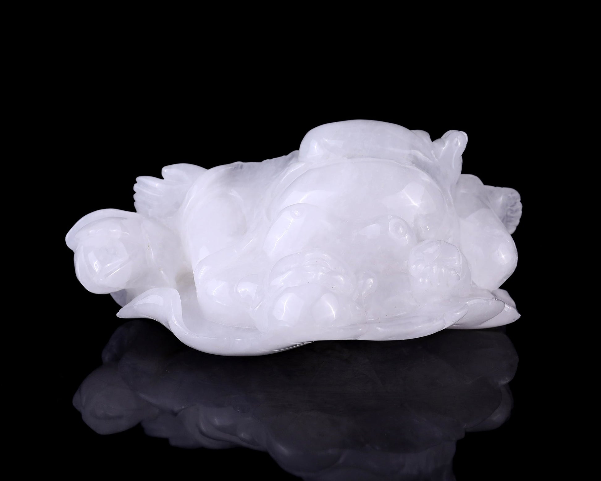 Nicedony 9.8" Angolan Quartz Hand Carved Crystal Buddha Sculpture - View 9