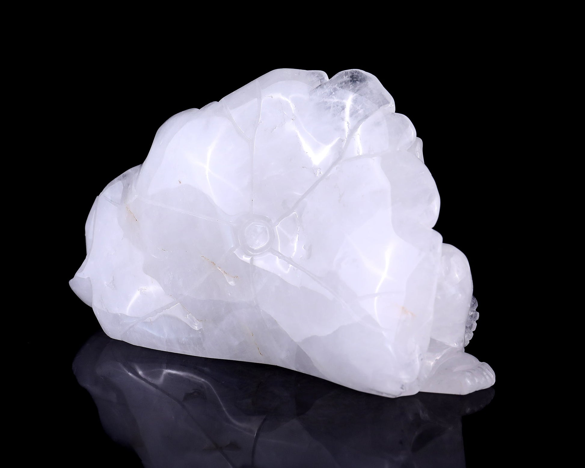 Nicedony 9.8" Angolan Quartz Hand Carved Crystal Buddha Sculpture - View 4