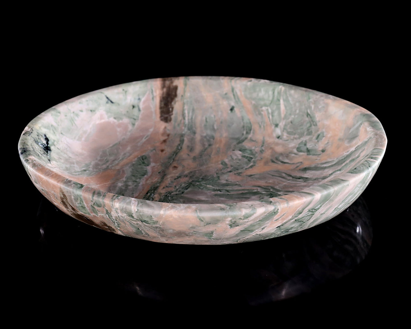 Nicedony 9.8" Jiulong Jade Hand Carved Crystal Food Tray, Fruit Tray