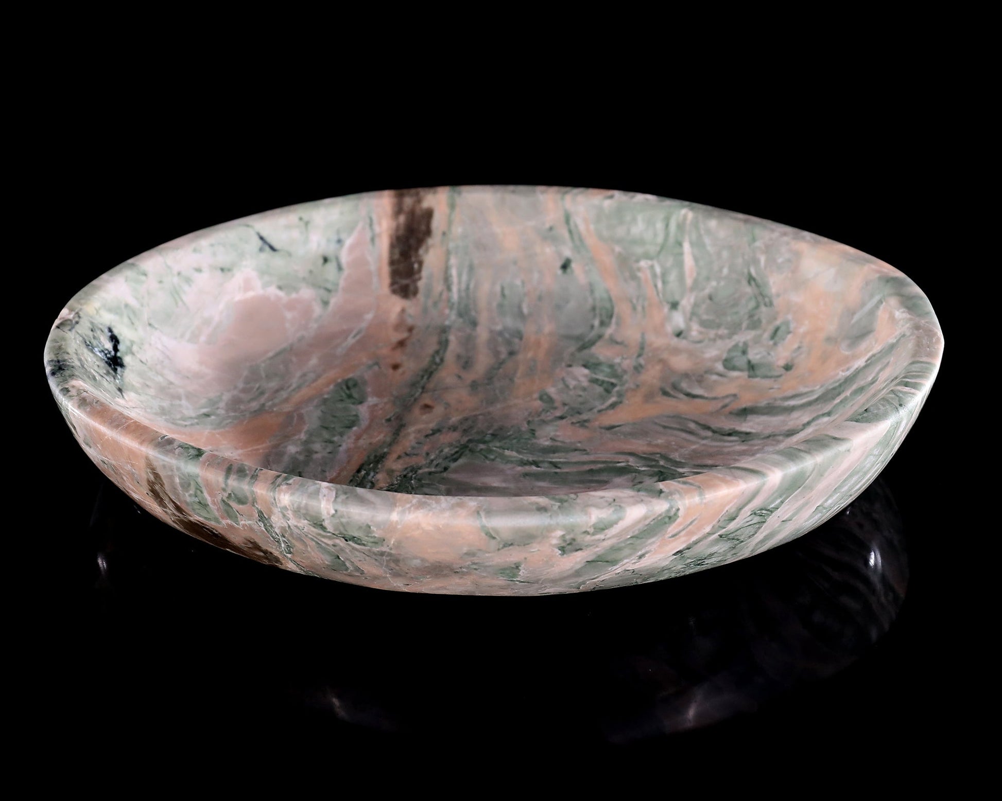 Nicedony 9.8" Jiulong Jade Hand Carved Crystal Food Tray, Fruit Tray