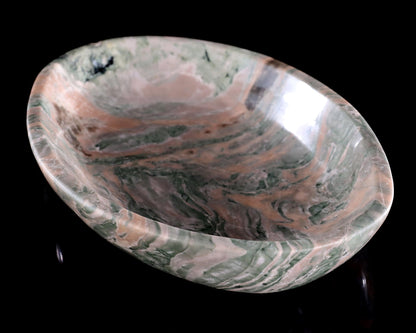 Nicedony 9.8" Jiulong Jade Hand Carved Crystal Food Tray, Fruit Tray - View 2