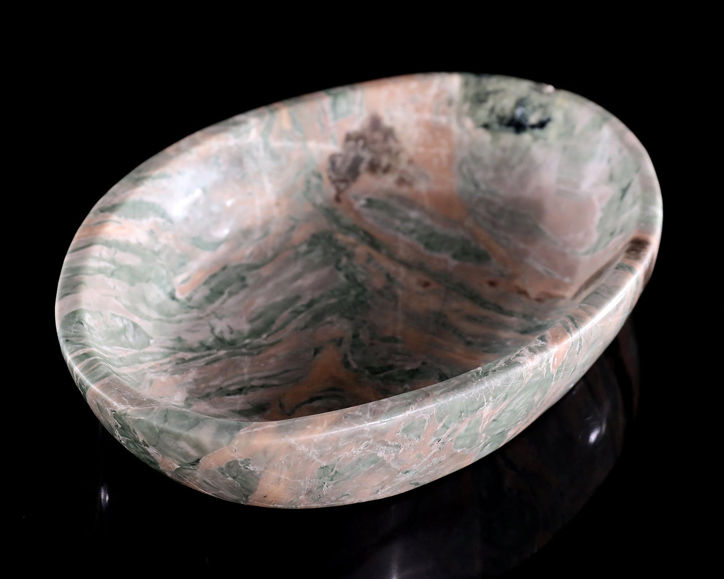 Nicedony 9.8" Jiulong Jade Hand Carved Crystal Food Tray, Fruit Tray - View 3