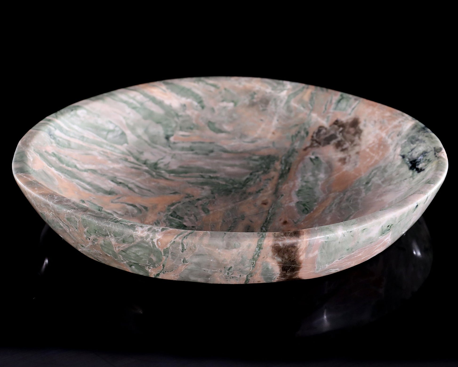 Nicedony 9.8" Jiulong Jade Hand Carved Crystal Food Tray, Fruit Tray - View 4