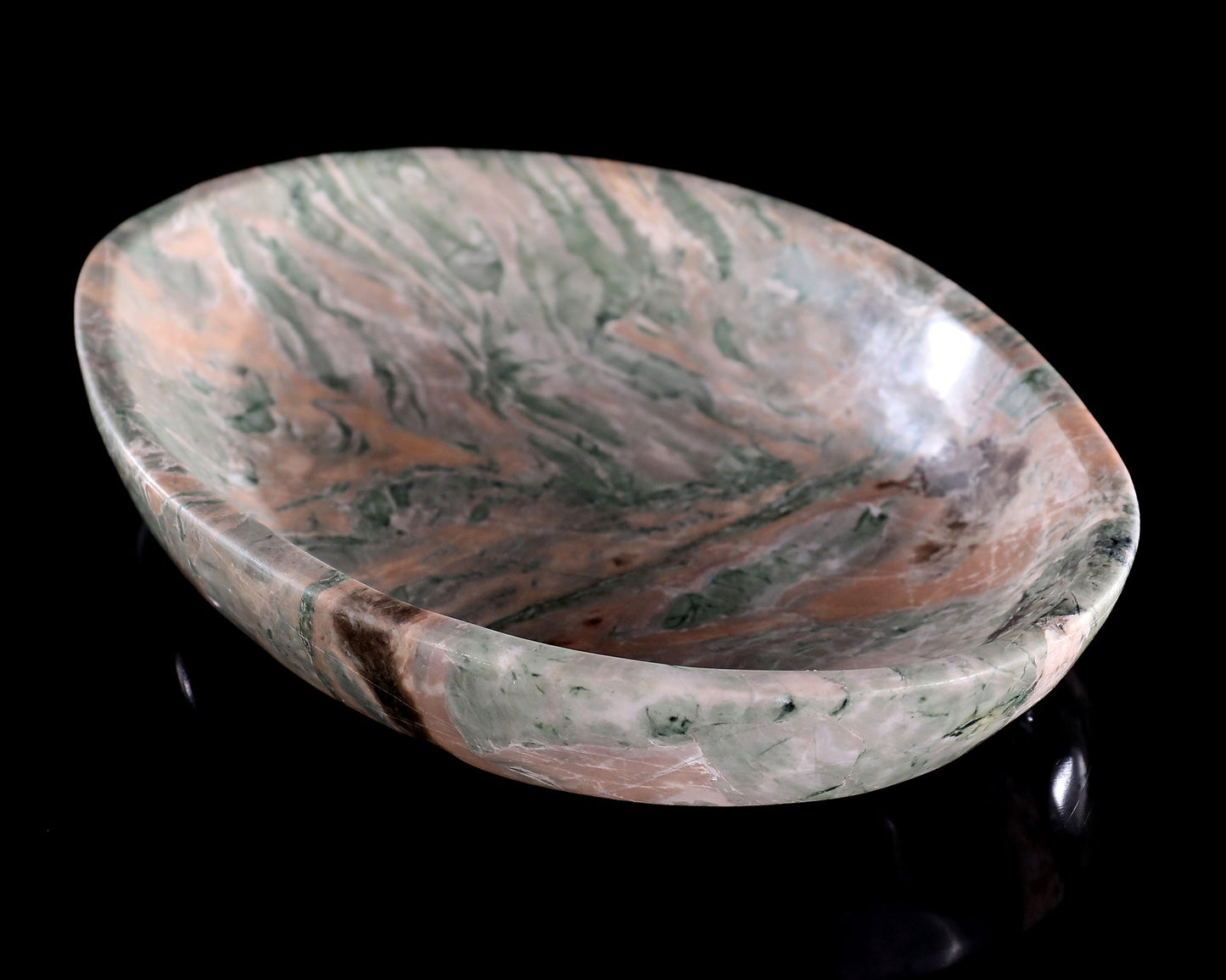 Nicedony 9.8" Jiulong Jade Hand Carved Crystal Food Tray, Fruit Tray - View 5