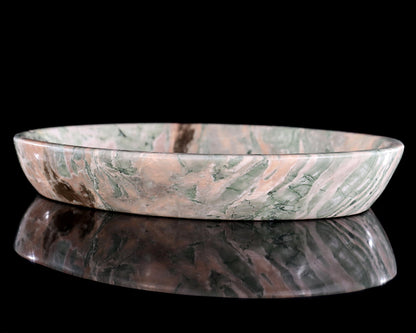 Nicedony 9.8" Jiulong Jade Hand Carved Crystal Food Tray, Fruit Tray - View 8