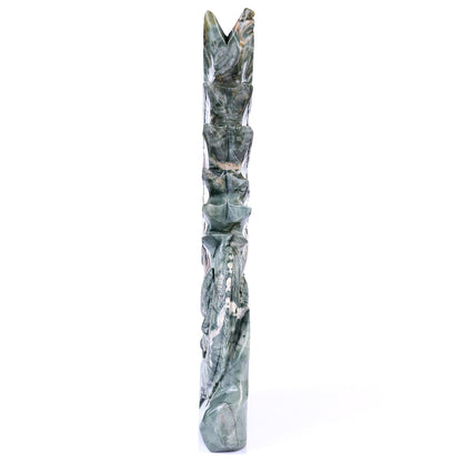 Nicedony 14" Jiulong Jade Hand Carved Crystal Dragon Sculpture - View 6