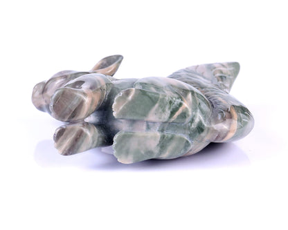 Nicedony 5.1" Jiulong Jade Hand Carved Crystal Squirrel Sculpture - View 6