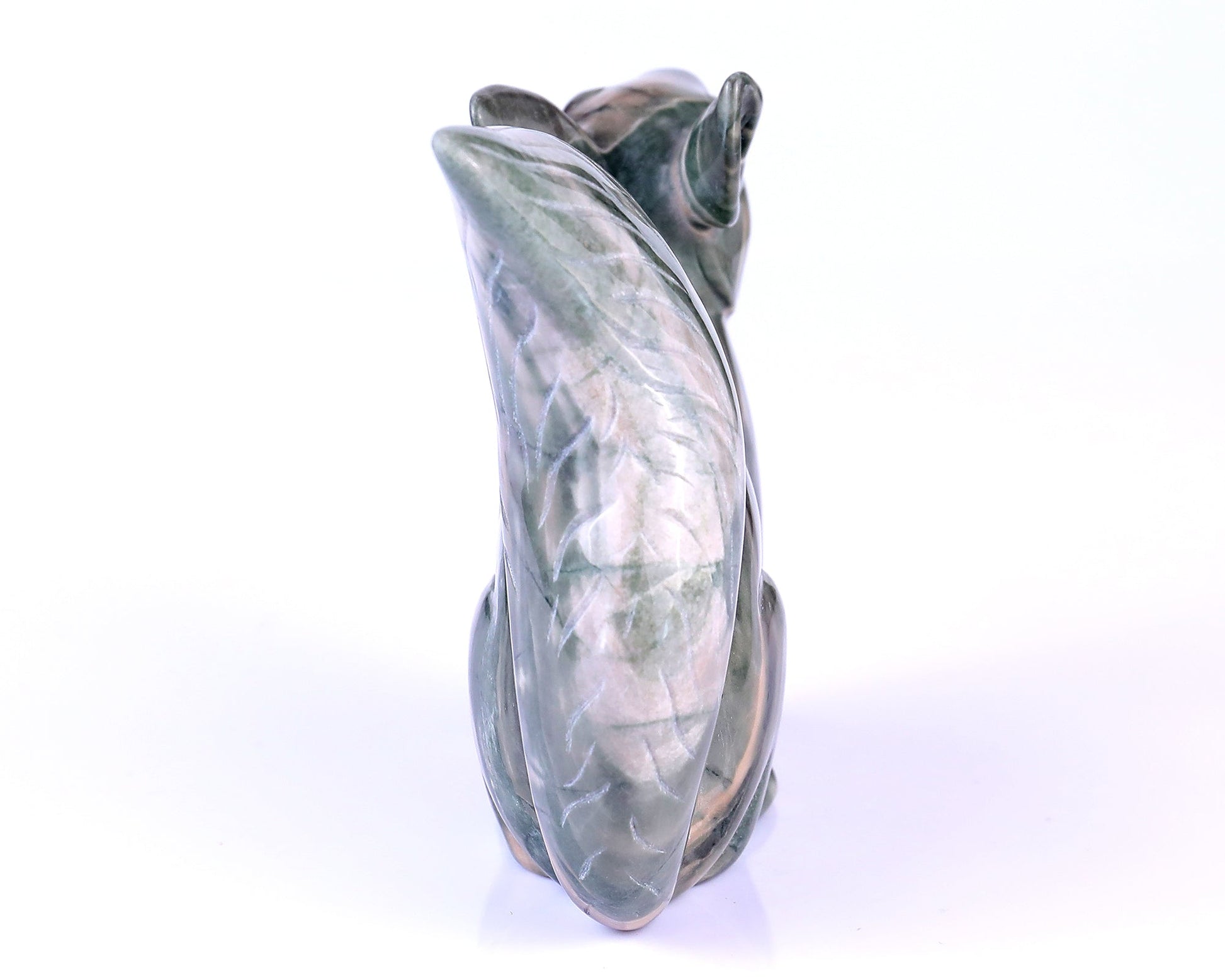 Nicedony 5.1" Jiulong Jade Hand Carved Crystal Squirrel Sculpture - View 5