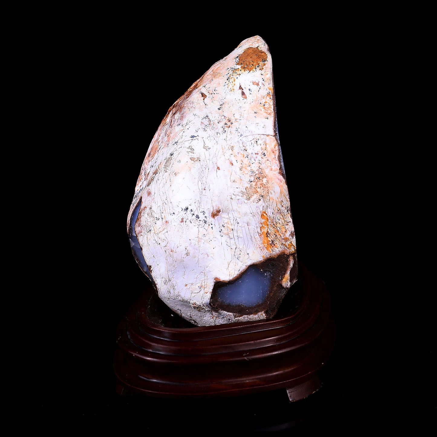Nicedony 5.7" Blue Chalcedony Hand Carved Crystal Elephant Sculpture - View 4