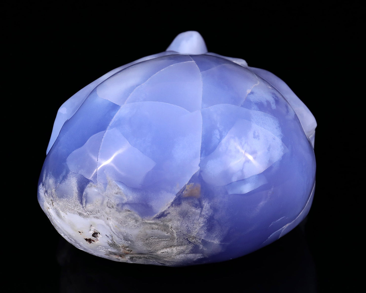 Nicedony 6.1" Blue Chalcedony Hand Carved Crystal Skull Sculpture - View 7