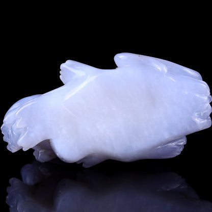Nicedony 7.1" Blue Chalcedony Hand Carved Crystal Leopard Sculpture - View 6