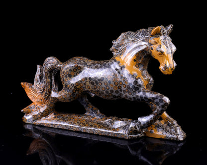 Nicedony 7.6" Leopard Skin Jasper Hand Carved Leopard Sculpture - View 7