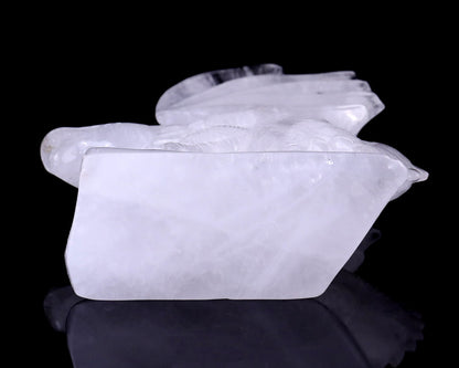 Nicedony 8.9" Angolan Quartz Hand Carved Crystal Dragon Sculpture - View 5
