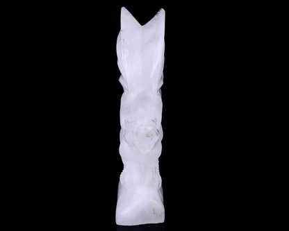 Nicedony 8.9" Angolan Quartz Hand Carved Crystal Dragon Sculpture - View 6