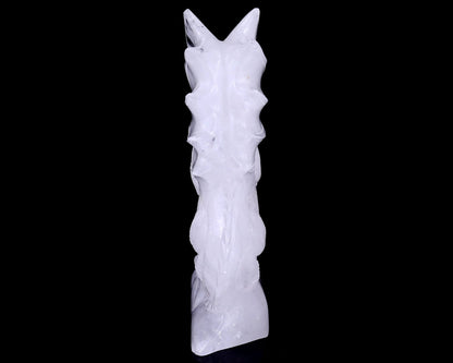 Nicedony 8.9" Angolan Quartz Hand Carved Crystal Dragon Sculpture - View 7