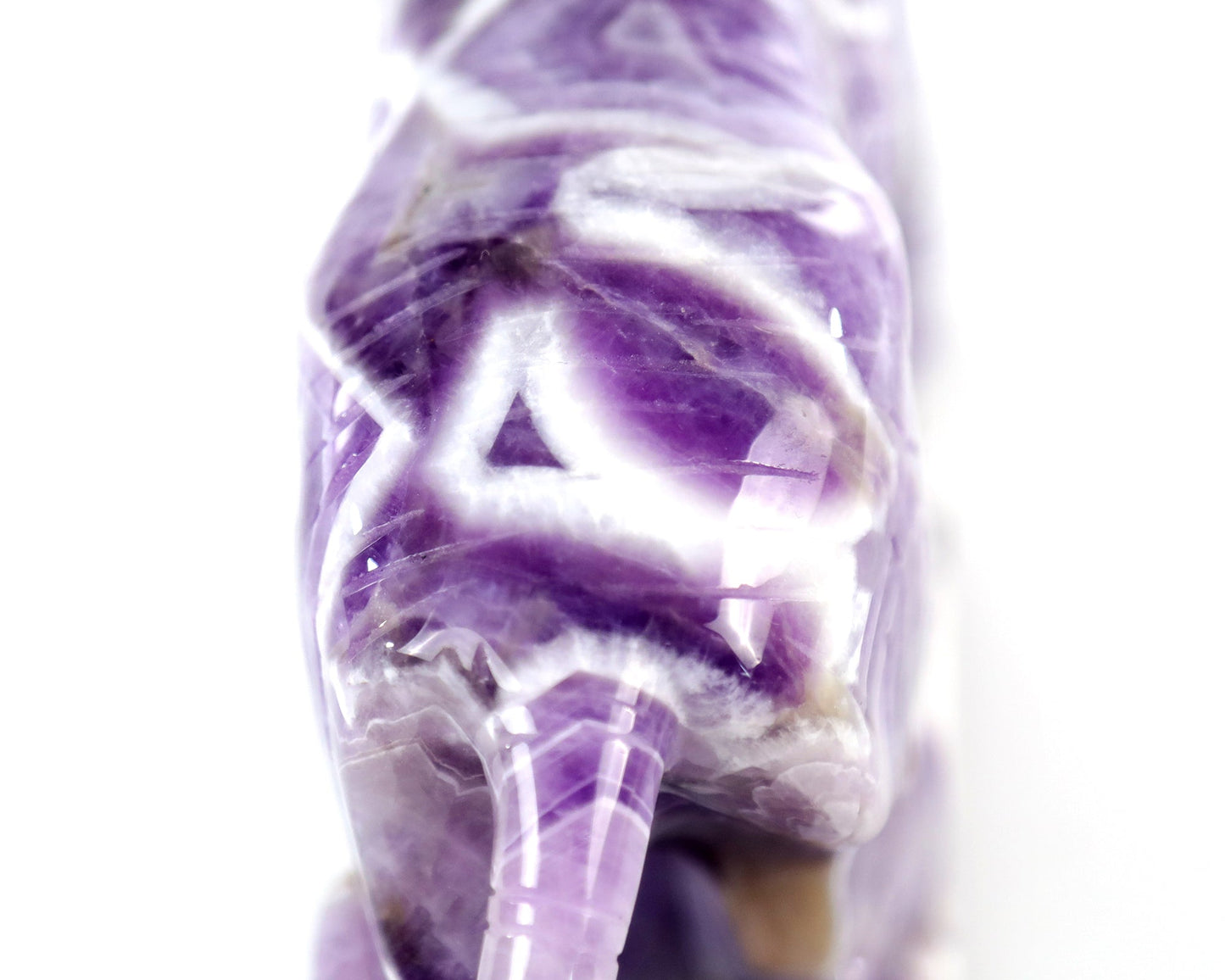 Nicedony 8.9" Dream Amethyst  Hand Carved Crystal Tiger Sculpture - View 9