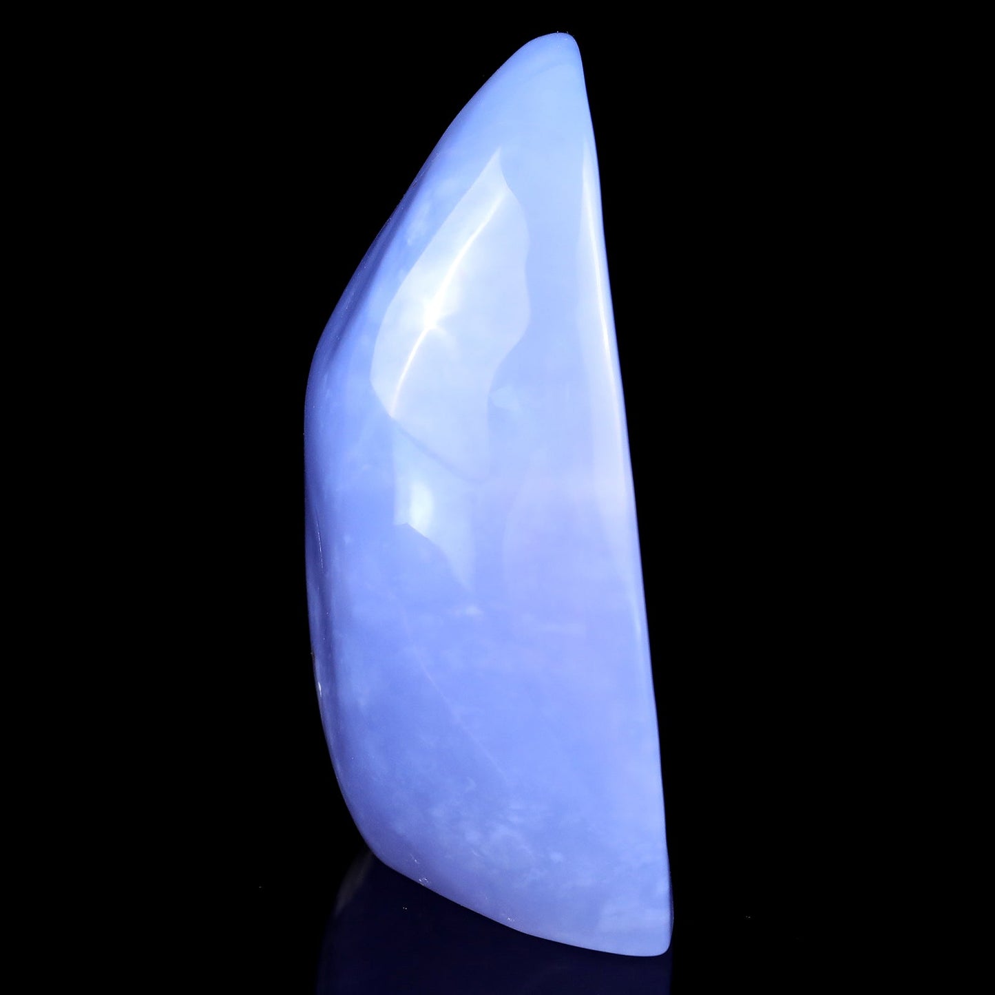 Nicedony Amazing Gemstone 3.6" Blue Chalcedony Hand Carved Crystal Kwan-yin Sculpture - View 4