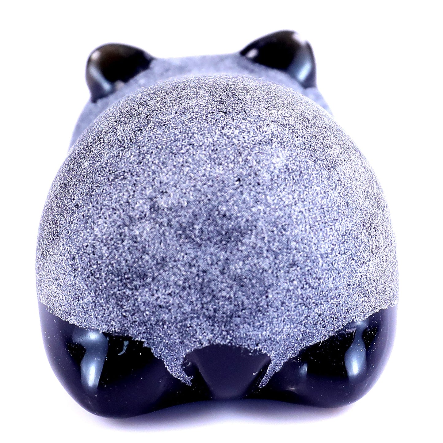 Nicedony Cute 1.9" Black Obsidian Hand Carved Crystal Panda Sculpture - View 5