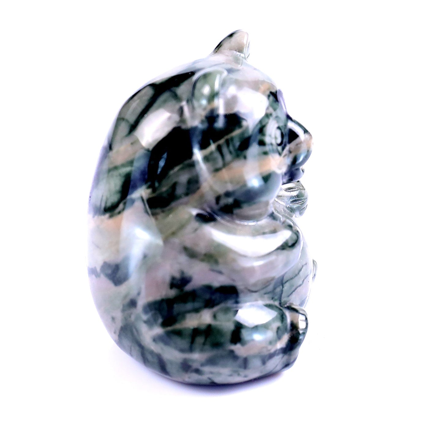 Nicedony Cute 2.9" Jiulong Jade Hand Carved Crystal Panda Sculpture - View 3