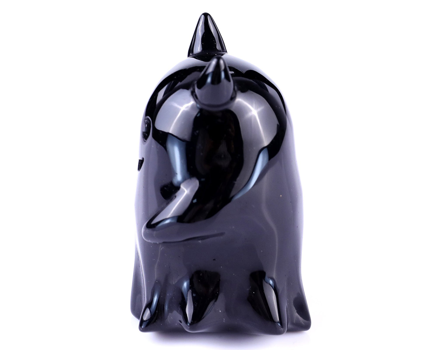 Nicedony 3.0" Black Obsidian Hand Carved Crystal Ghost Sculpture (SKU: 3100057) - Photo 4