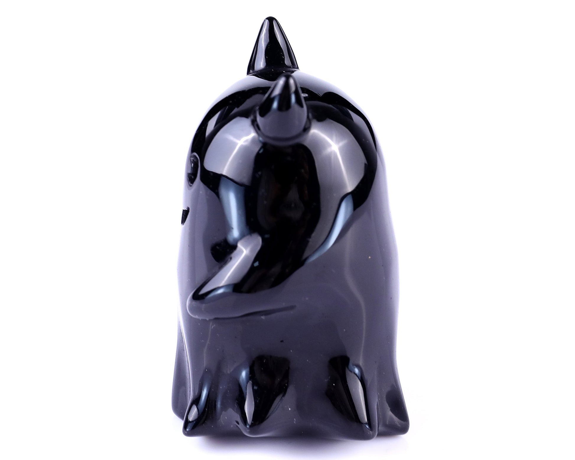 Nicedony 3.0" Black Obsidian Hand Carved Crystal Ghost Sculpture - View 4