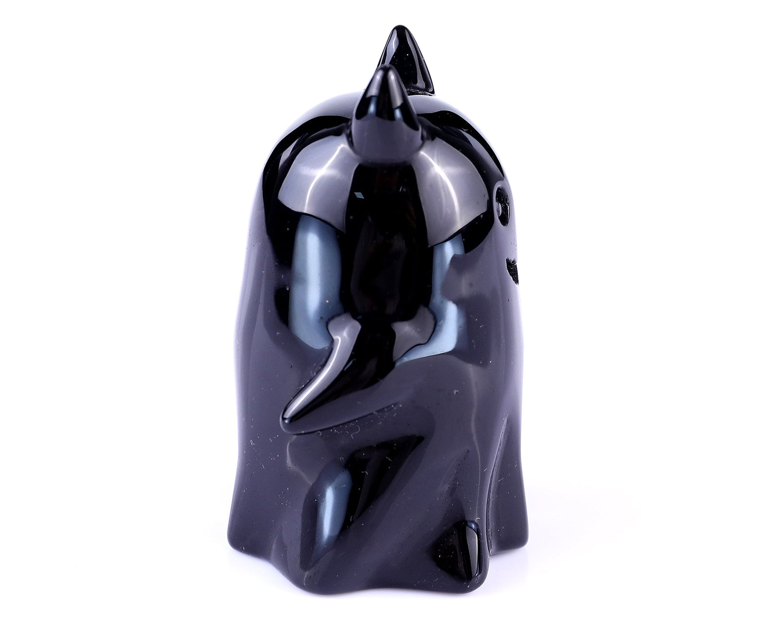 Nicedony 3.0" Black Obsidian Hand Carved Crystal Ghost Sculpture (SKU: 3100057) - Photo 3