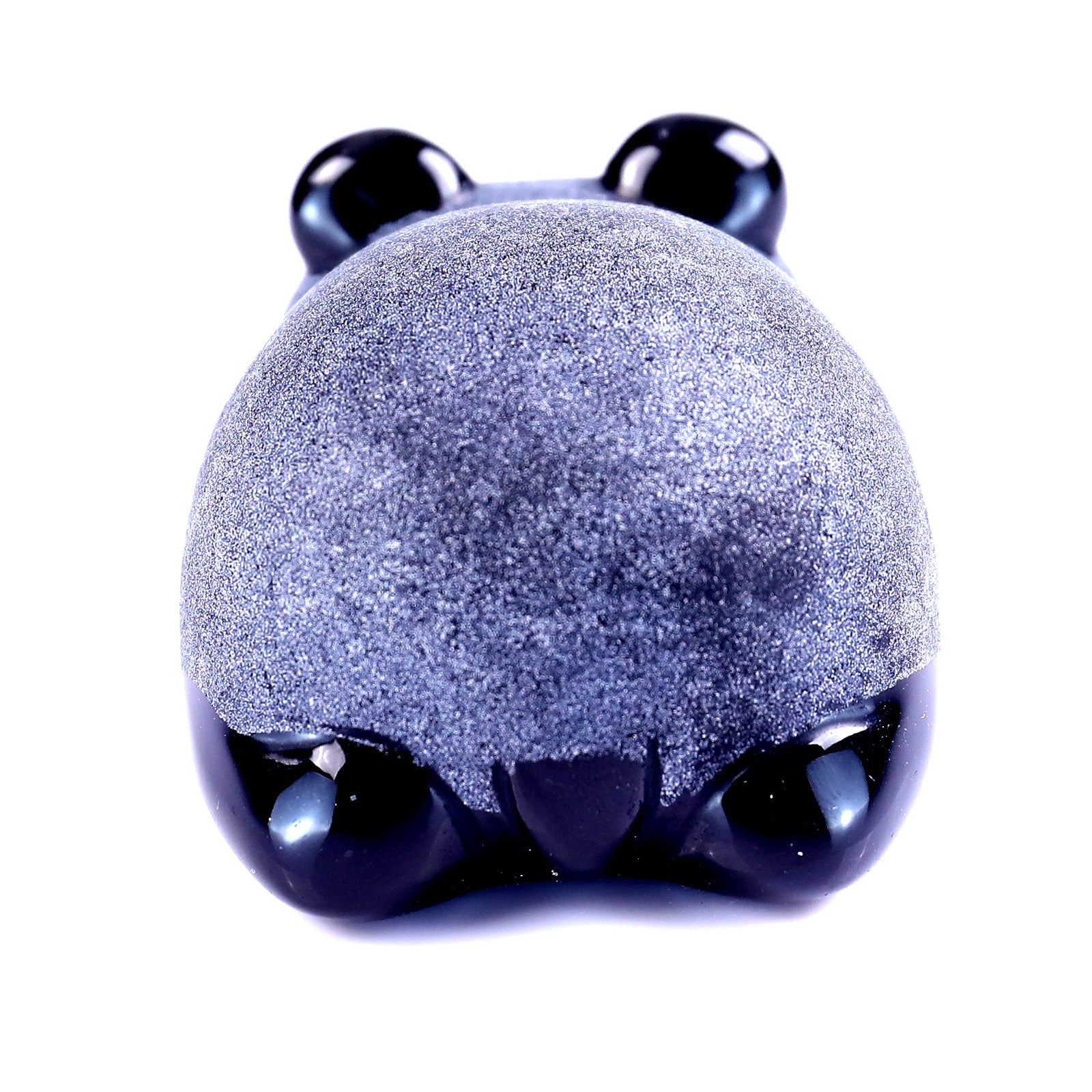 Nicedony Cute 3.0" Black Obsidian Hand Carved Crystal Panda Sculpture - View 14
