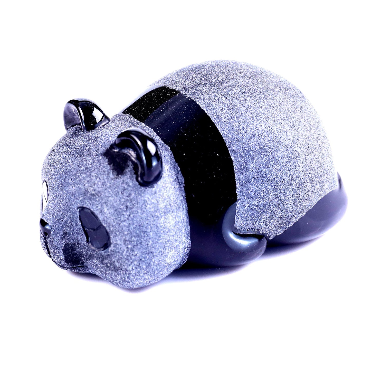Nicedony Cute 3.0" Black Obsidian Hand Carved Crystal Panda Sculpture - View 18