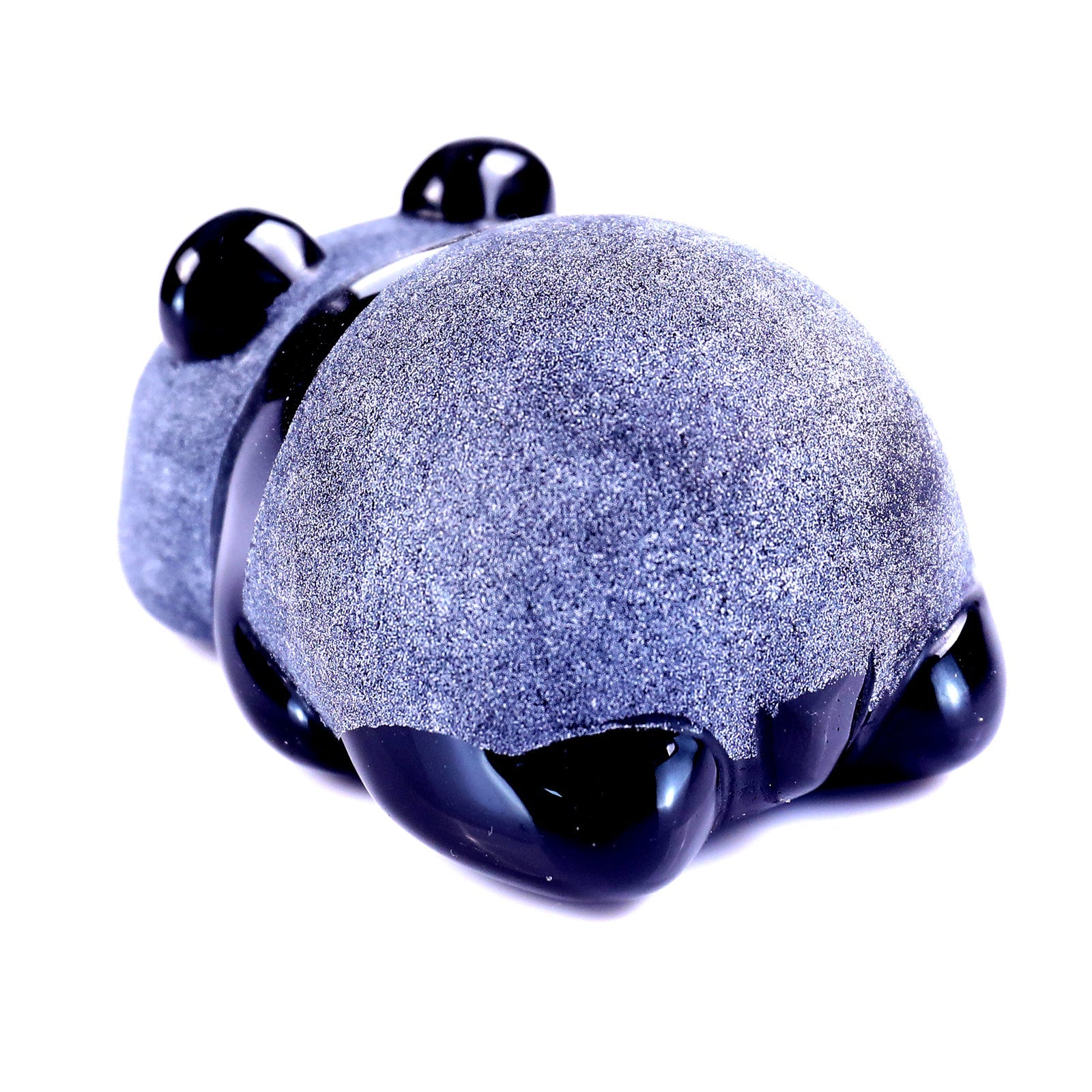 Nicedony Cute 3.0" Black Obsidian Hand Carved Crystal Panda Sculpture - View 15