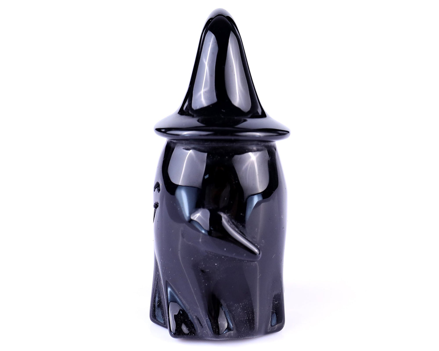 Nicedony 3.5" Black Obsidian Hand Carved Crystal Ghost Sculpture (SKU: 3100056) - Photo 4