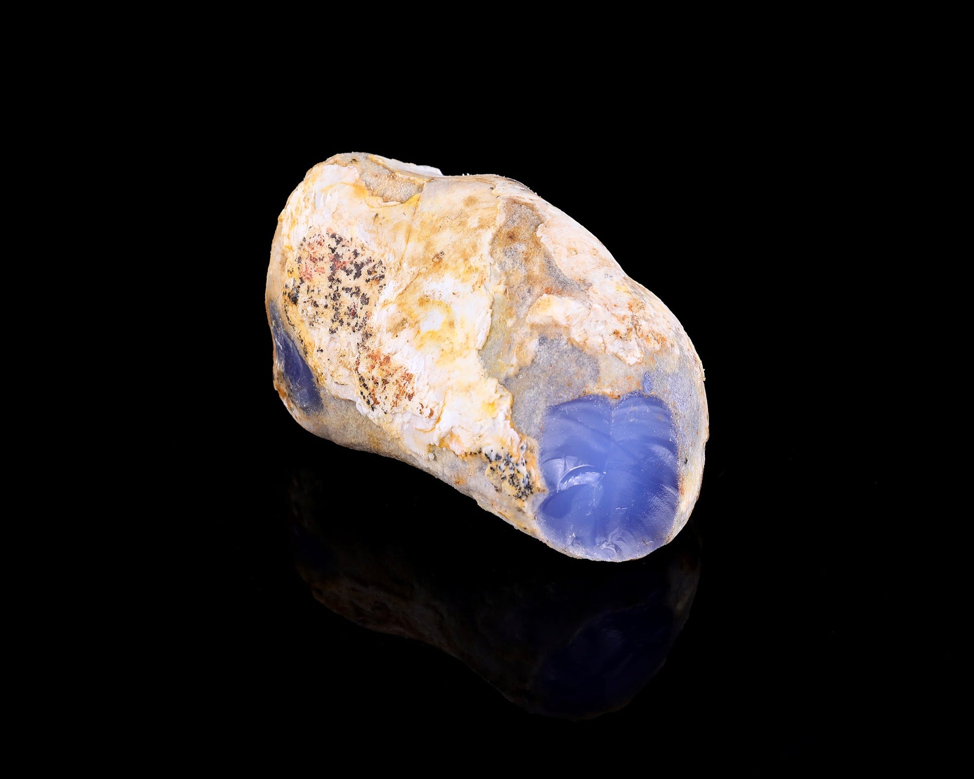 Nicedony Grade A Natural Blue Chalcedony Rough Stone, Jewelry Making Stone - #4 (1.02kg)
