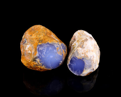 Nicedony Grade A Natural Blue Chalcedony Rough Stone, Jewelry Making Stone - View 7